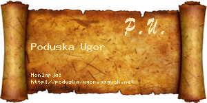 Poduska Ugor névjegykártya